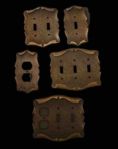 (5 ) Amerock Combination Covers Antique Brass Carriage Single Double - Bild 1 von 1