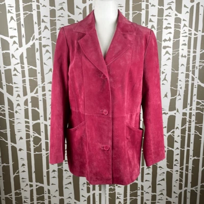 Dialogue Raspberry Pink Suede Blazer S - Image 1 of 4