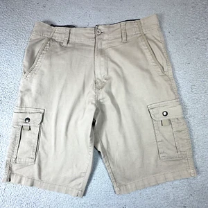 Beverly Hills Polo Club Cargo Shorts Mens Size 34 Beige Tan Tactical Stretch - Picture 1 of 15