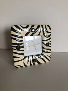 Kjl Zebra Print Jewel Picture Frame - Picture 1 of 5