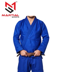 Martial Sports Premium Brazilian Jiu Jitsu Gi - Blue - Free Belt - Free Shipping - Picture 1 of 10