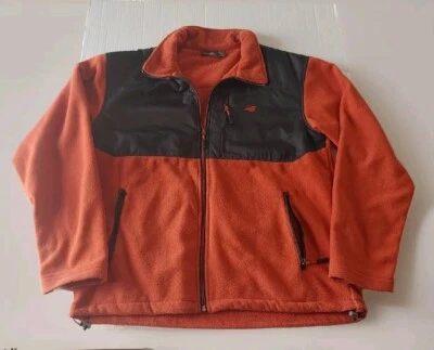New Balance Jacket Fleece Full Zip Coat Mens M Orange & Black - Image 1 of 4