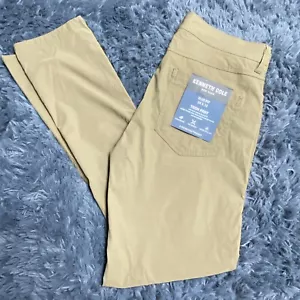 Kenneth Cole Mobility Tech Pants Mens 4way Stretch Golf Slim Fit Brown Sz 34x32 - Picture 1 of 5