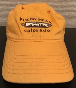 Pikes Peak Colorado Orange Cap Hat - Adjustable Strap - Picture 1 of 7