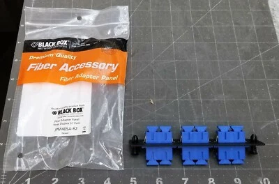 BLACK BOX JPM405A-R2 3 DUPLEX SC PAIRS FIBER ADAPTER PANEL [B8BD] - Image 1 of 4