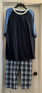 IZOD Pajama Short Sleeve Top and Bottoms - Picture 1 of 10