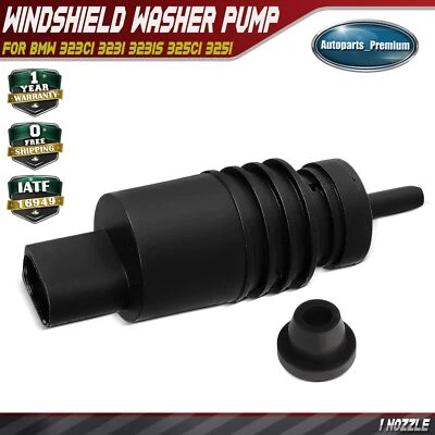 Bomba de lavado de parabrisas con ojal de goma para BMW 323Ci 323i 323is 325Ci 325i Foto 1 de 4