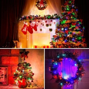 Waterproof Battery Powered Fairy String Lights 50/100/200 LED Outdoor Xmas - Picture 1 of 17