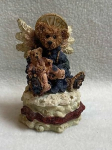Boyds Bears Lidded Trinket Box - 'Angelica, The Guardian' - Angel Bear - Picture 1 of 8