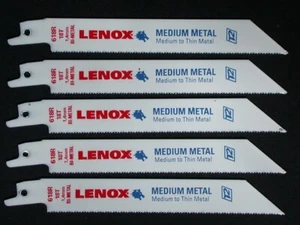 5 X LENOX 618R BI-METAL RECIPROCATING SAW BLADES 6" 18TPI - Picture 1 of 1