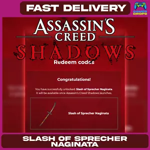 Assassins Creed Shadows Slash of Sprecher Naginata - Skin - Item - Drop - Loot! - Picture 1 of 1