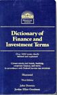 Dictionary of Finance and Investmen..., Goodman, Jordan