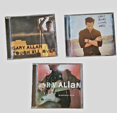Lot of 3 CD's GARY ALLAN Greatest Hits CD Tough All Over & Living Hard Country Foto 1 de 3