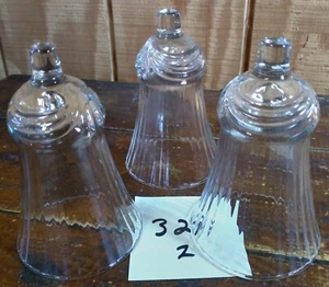 Votive Cups Set of 3 Homco Home Interior Crystal Clear Glass Draped Design - Picture 1 of 11