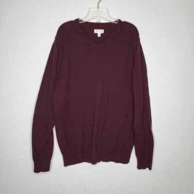 SONOMA men's V-neck maroon sweatshirt size M Foto 1 de 4