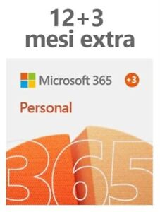 Microsoft 365 Personal - Abbonamento 15 MESI Per 1 Dispositivo