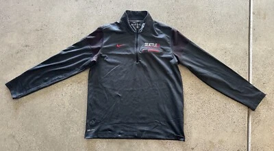 Nike Dri-Fit Seattle University Basketball Gray 1/4 Zip Thermal Sweater Size M - Image 1 of 4