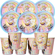 SAILOR MOON cupcake toppers Birthday Party Decoration Supplies cake plates cup