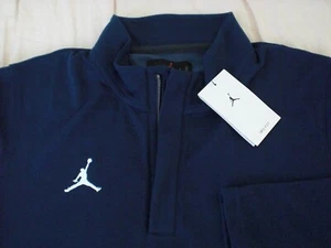 Nike Jordan Dri-FIT 1/4-Zip Perf. Pullover Top, NWT - Men’s M - Navy Blue, $80 - Picture 1 of 10