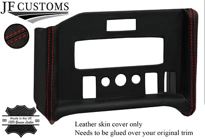 RED STITCHING CENTRE CONSOLE RADIO SURROUND LEATHER COVER FITS MG MGB 68-71 - Image 1 of 4