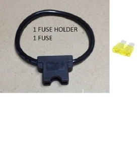 10 STÄRKE ATC SICHERUNGSHALTER IN-LINE (1 STCK) MIT (1 STCK) 20 AMP SICHERUNG Kostenloser Versand USA - Bild 1 von 1