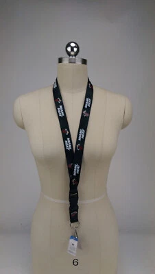New NBA Black Lanyard Key Chain Clip Breakaway Double sided Miami Heat - Image 1 of 4
