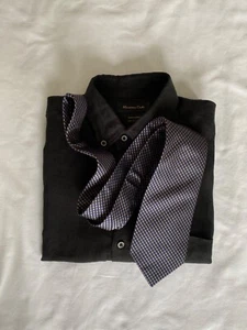 CHRISTIAN DIOR BOUTIQUE BLAUE GEOMETRISCHE KRAWATTE 100 % SEIDE HERGESTELLT IN FRANKREICH - Bild 1 von 5