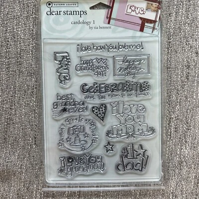 Autumn Leaves Clear Stamps Cardiology 1 By Tia Bennett BRAND NEW  Free Ship - Image 1 of 4