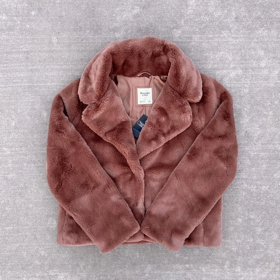 Abrigo de piel marrón Abercrombie & Fitch para mujer talla grande de invierno talla grande nuevo con etiquetas Foto 1 de 4
