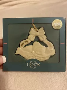 Vintage Lenox "For My Kitty" Christmas Porcelain Cat Ornament NEW IN BOX - Picture 1 of 4