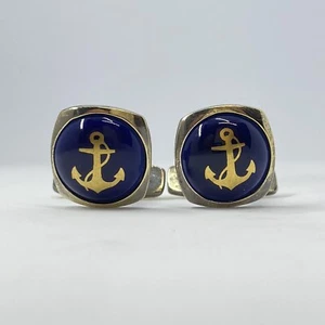 Georg Jensen Silver Cufflinks #Copenhagen Authentic sterling Denmark 925 Anchor - Picture 1 of 6