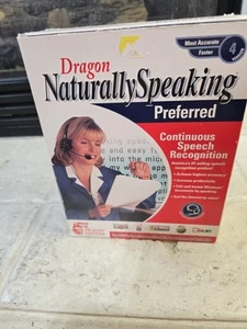 Dragon Naturally Speaking Preferred Version 4 Continuous Speech Recognition PC - Photo 1/9