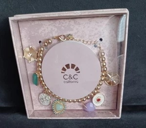 C&C California Gold Beaded Charm Bracelet - Picture 1 of 1
