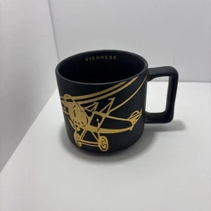 Starbucks Coffee Mug Cup Viennese Matte Gold & Black Bi-Plane 14 Oz. 2016 - Picture 1 of 4