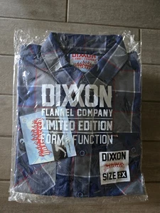 Dixxon Flanell Flanell Hemd 2XL blau grau kariert Hatebreed Knopfleiste Metalcore - Bild 1 von 1