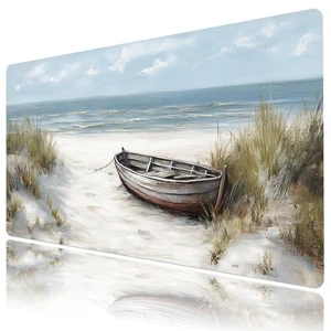 Nautical Coastal Blue Ocean Beach Desk Pad for Keyboard Desk Mat 31.5x15.7 inch - Picture 1 of 6