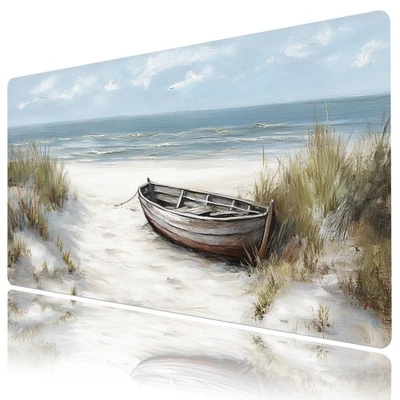 Nautical Coastal Blue Ocean Beach Desk Pad for Keyboard Desk Mat 31.5x15.7 inch - Image 1 of 4