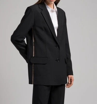 $575 helmut lang Stretch Wool Logo blazer Black Women’s Jacket Size 6 - Image 1 of 4