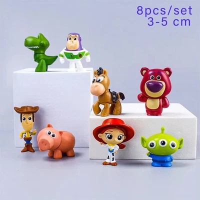 Toy Story 4 Figure Set 8pcs Woody Buzz Lightyear Q-Version PVC Toys Gift 5cm - Image 1 of 4