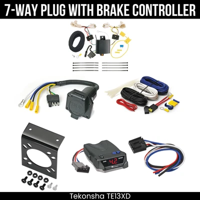 Arnés de cableado de remolque de 7 vías Tekonha + control de freno para Subaru Legacy 15-19 Foto 1 de 4