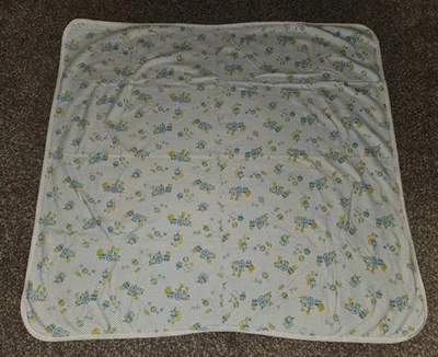 Manta bebé Carter's vintage para recibir juguetes de tren de puntos amarillos/azules 36 x 36 Foto 1 de 3