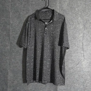 Bad Birdie Golf Polo Shirt Mens Sz 2XL Black Gray Abstract Print Performances - Picture 1 of 11