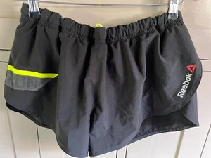 Reebok Running Shorts One Speedwick lined | Ladies | Black/Yellow | Large - Picture 1 of 9