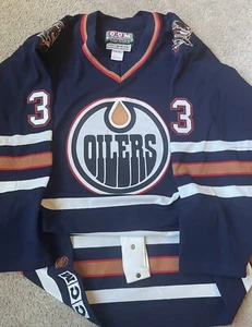 Edmonton Oilers Marty Mcsorley CCM Signed Authentic 1999 NHL Jersey 52 Blue - Picture 1 of 4