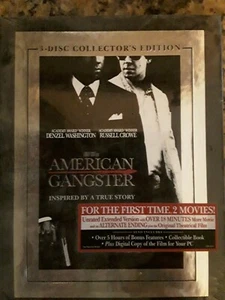 NEW American Gangster DVD 2008 3 Disc Set Collector's Edition Unrated & Extended - Picture 1 of 2