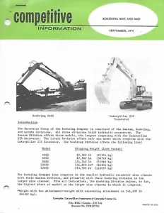 Equipment Brochure - Caterpillar 235 Vs Koehring 466D 666D - Excavator (E8702) - Picture 1 of 1