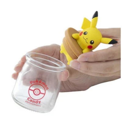 Beautiful Pokemon Pikachu Candy Bottle Pot Glass Figure Jar from Kyushu - Image 1 of 4