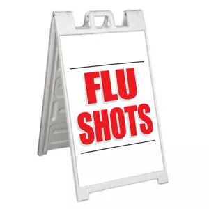 FLU SHOTS Signicade 24x36 Aframe Sidewalk Sign Banner Decal IMMUNIZATION - Picture 1 of 9