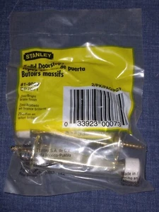6 Stanley Doorstops 81-9002 Bright Brass Finish 2 per pack SP7071 - Picture 1 of 3