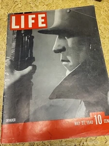 LIFE MAGAZIN 27. Mai 1940 Invader WWII George Cohan King Emmanuel komplette Anzeigen - Bild 1 von 16